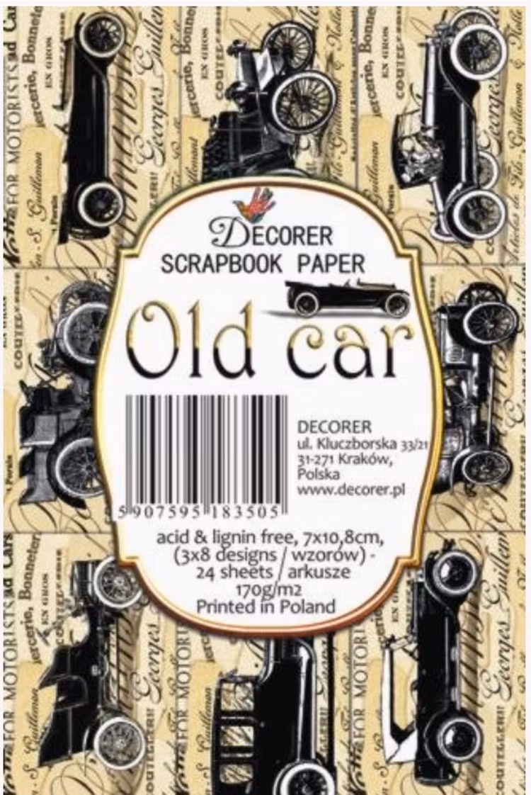 Decorer Mini - Old car black (7x10,8cm)