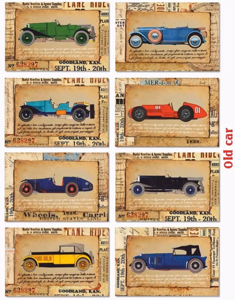 Decorer Mini - Old car (7x10,8cm)
