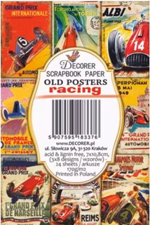 Decorer Mini - Old posters Racing (7x10,8cm)