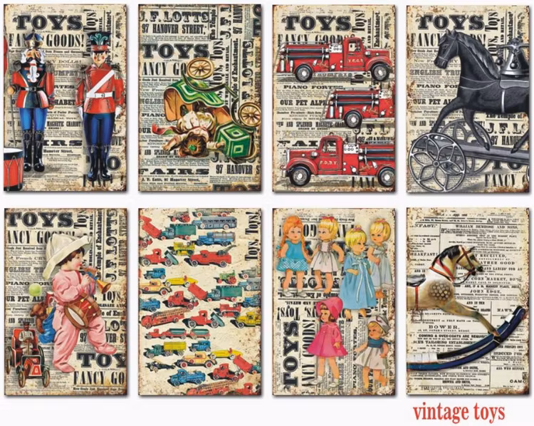 Decorer Mini - Vintage toys (7x10,8cm)