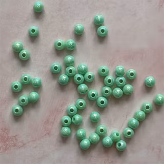 Akryl, 6mm, ljusgrön skimmer - 50st