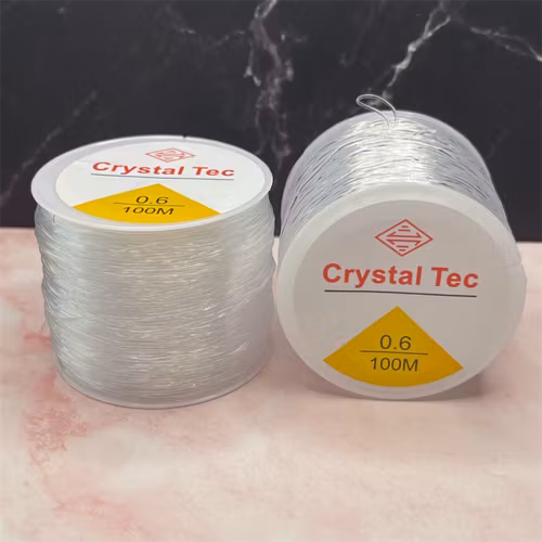Elastisk tråd, 0,6mm x 100m