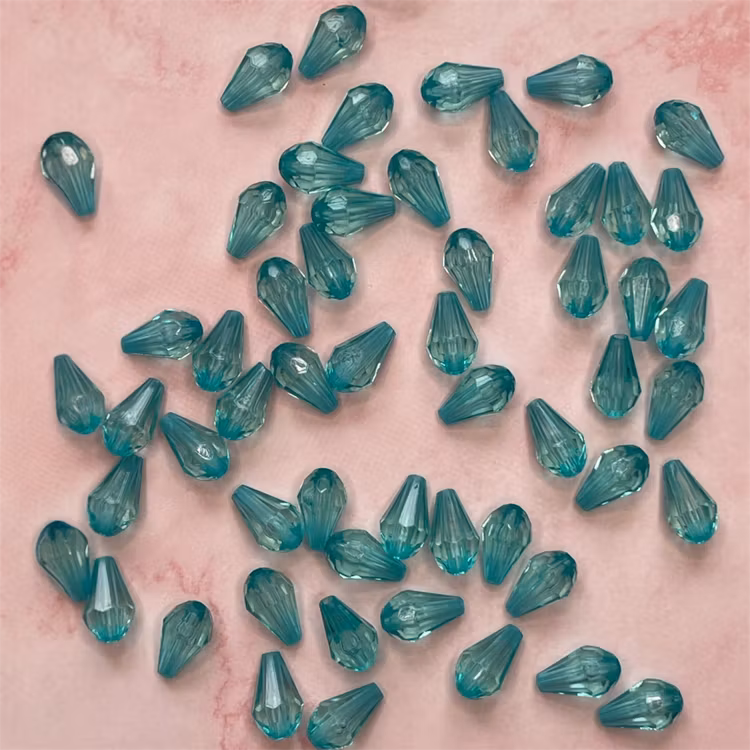 Droppe, turkos, 8x13mm - 50st
