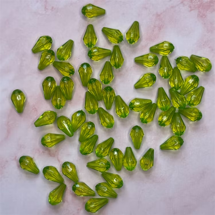 Droppe, grön, 8x13mm - 50st