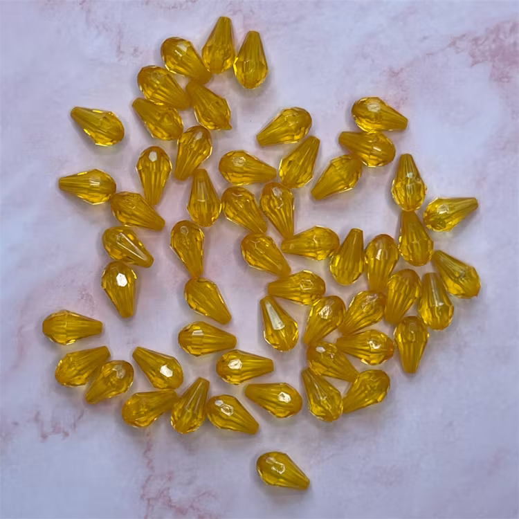 Droppe, gul, 8x13mm - 50st