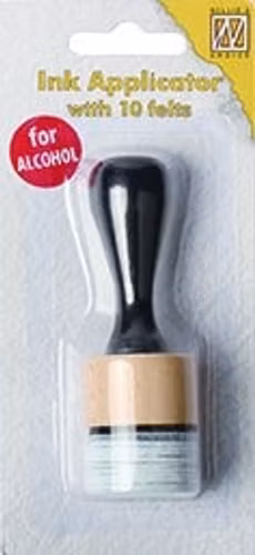 Nellie´s choice, Bläck-applikator med 10 filt - rund