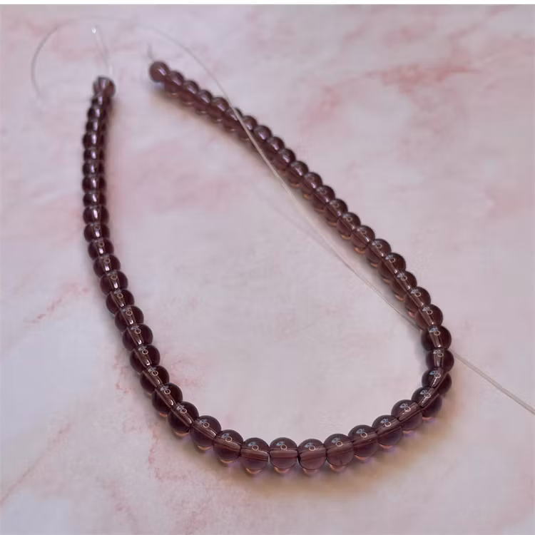 Ehawa - Glas, rund, klar lila, 6mm
