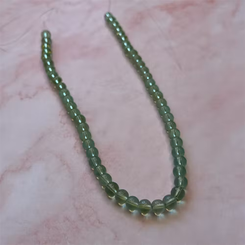 Ehawa - Glas, rund, klar grön, 6mm