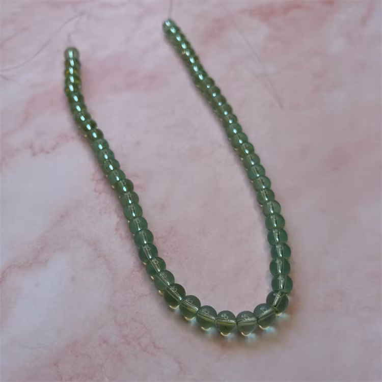 Ehawa - Glas, rund, klar grön, 6mm