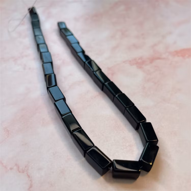 Ehawa - Glas, rektangulär, svart, 6x12mm
