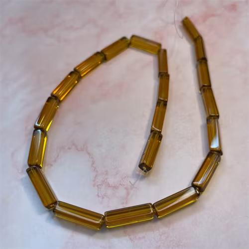 Ehawa - Glas, rektangulär, klar guld, 5x20mm