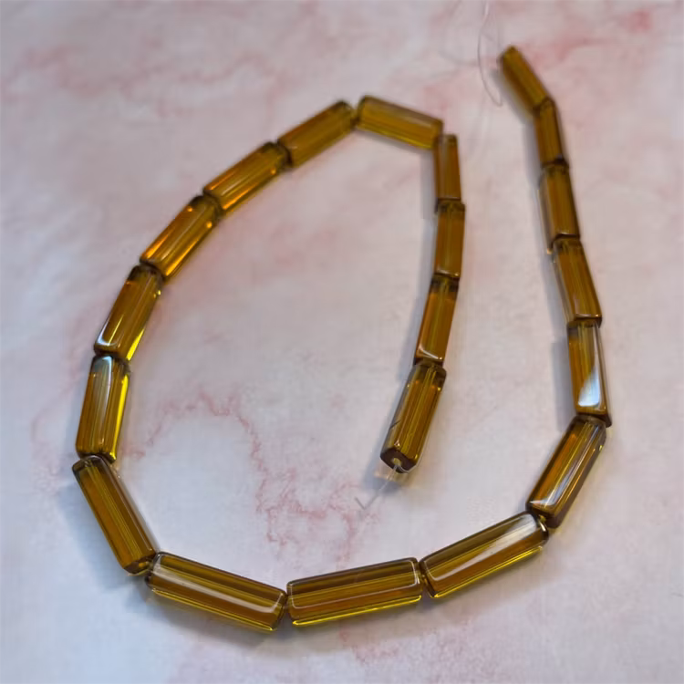 Ehawa - Glas, rektangulär, klar guld, 5x20mm