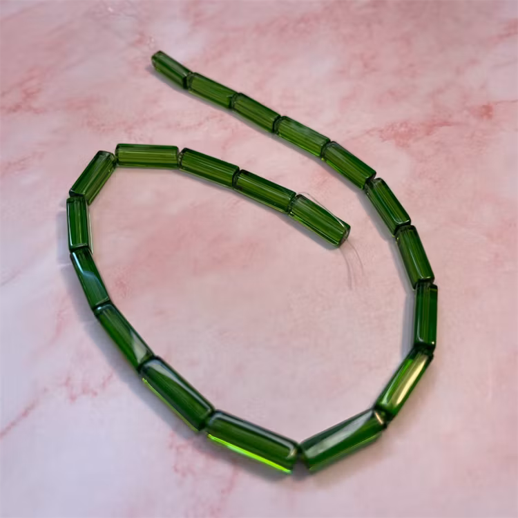 Ehawa - Glas, rektangulär, klar mörkgrön, 5x20mm