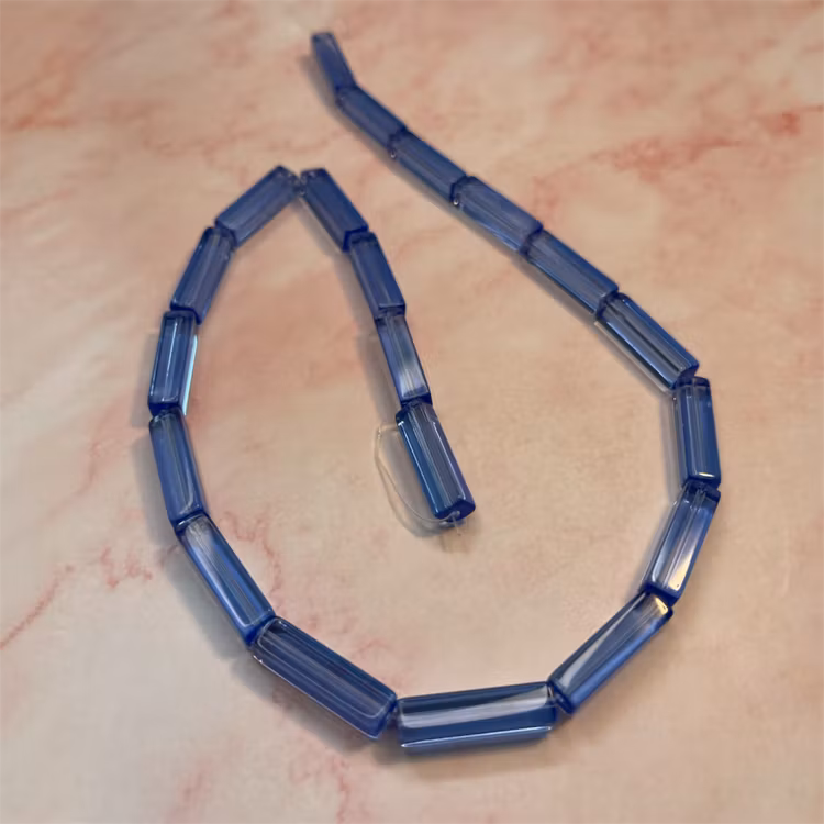 Ehawa - Glas, rektangulär, klar mörkblå, 5x20mm