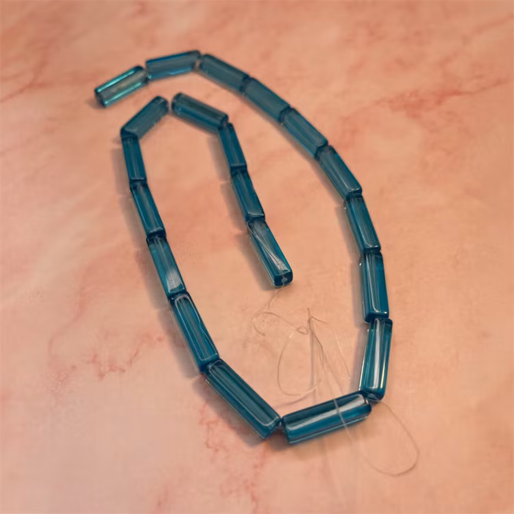 Ehawa - Glas, rektangulär, klar ljusblå, 5x20mm
