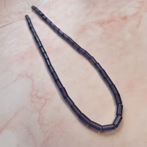 Ehawa - Glas, rör, klar lila, 4x9mm