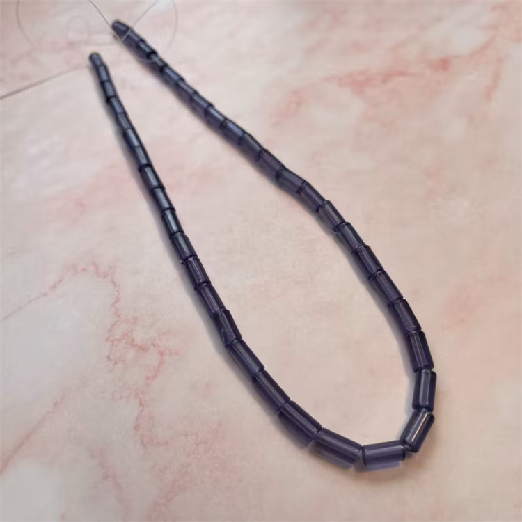 Ehawa - Glas, rör, klar lila, 4x9mm