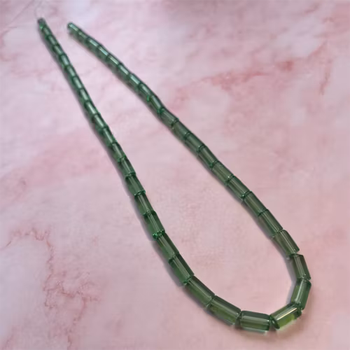 Ehawa - Glas, rör, klar grön, 4x9mm