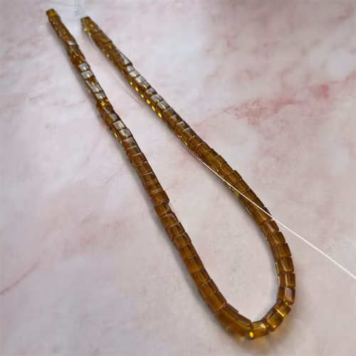 Ehawa - Glas, kub, klar guld, 4mm