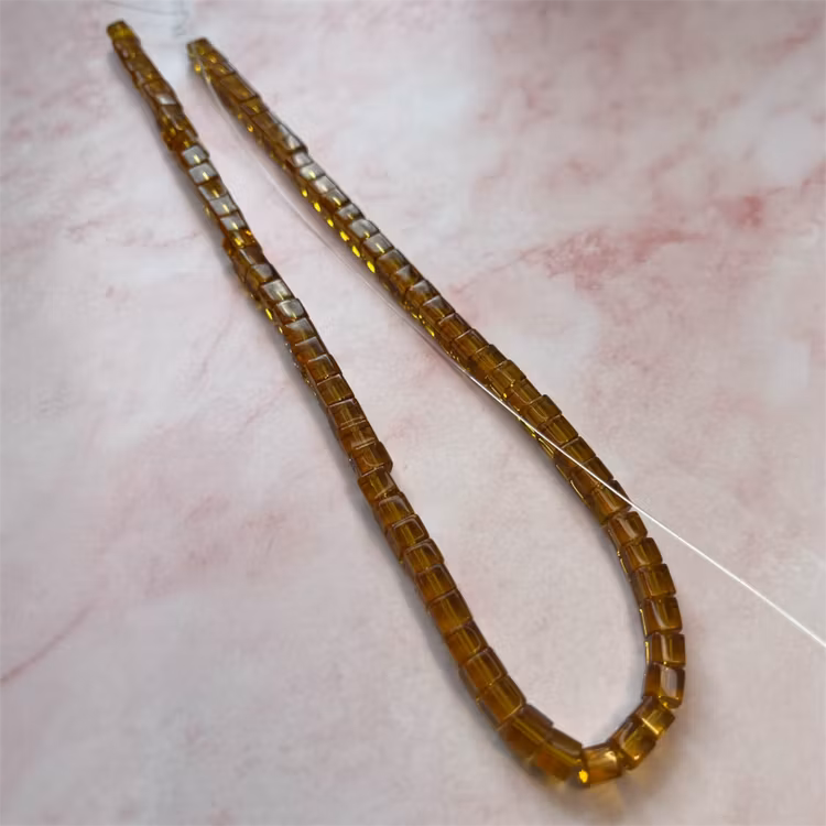 Ehawa - Glas, kub, klar guld, 4mm