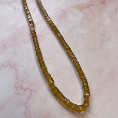Ehawa - Glas, kub, klar gul, 4mm