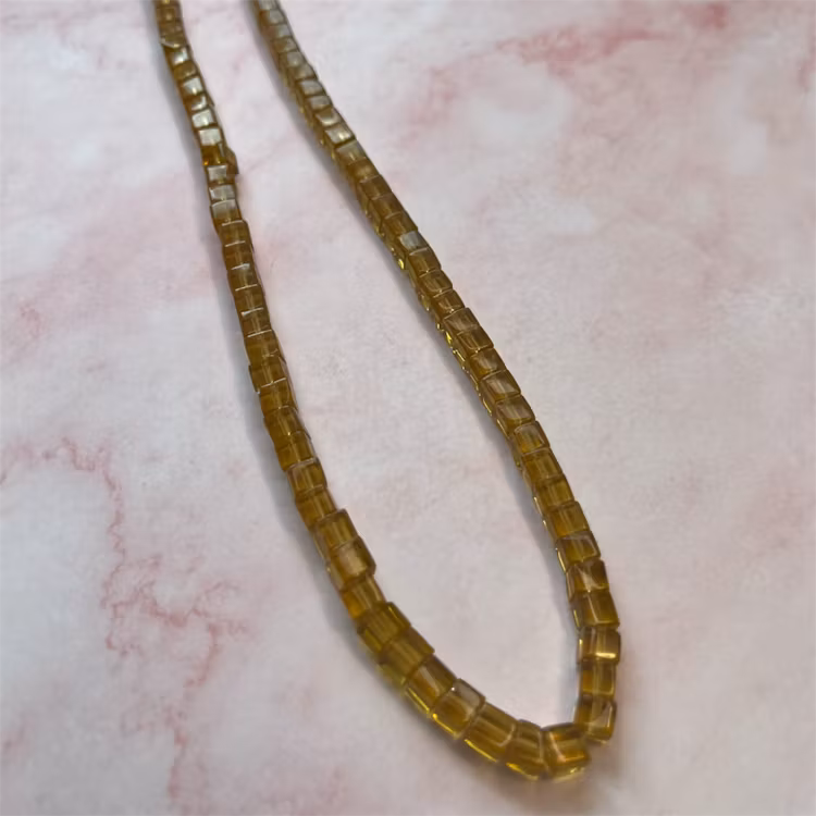 Ehawa - Glas, kub, klar gul, 4mm