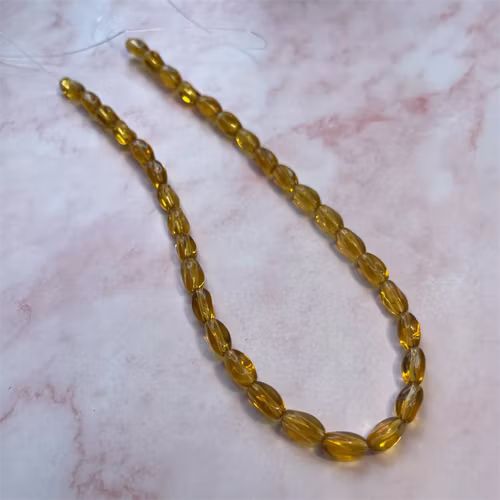 Ehawa - Glas, tvistad, klar guld, 6x9mm