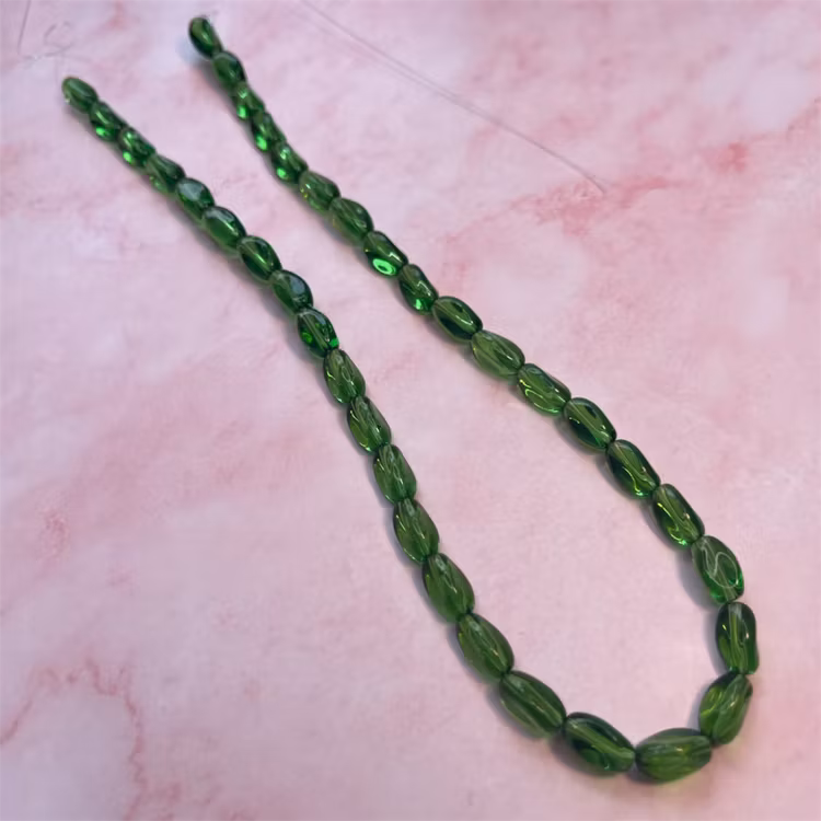 Ehawa - Glas, tvistad, klar mörkgrön, 6x9mm
