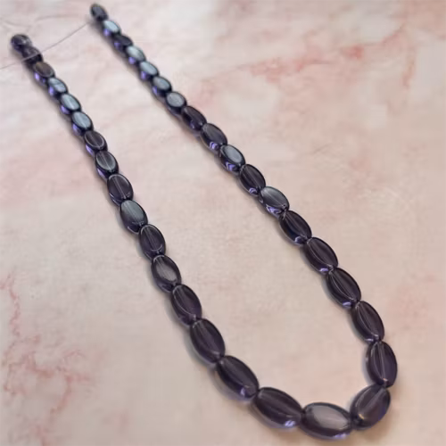 Ehawa - Glas, oval, klar lila, 6x9mm