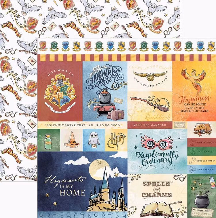 Harry Potter - Papper 12x12 - Watercolor tags - P2226