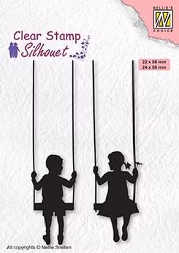Nellie´s choice - SIL076 - Boy and girl swinging