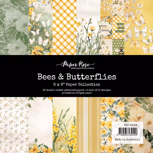 Bees & butterflies - 6x6
