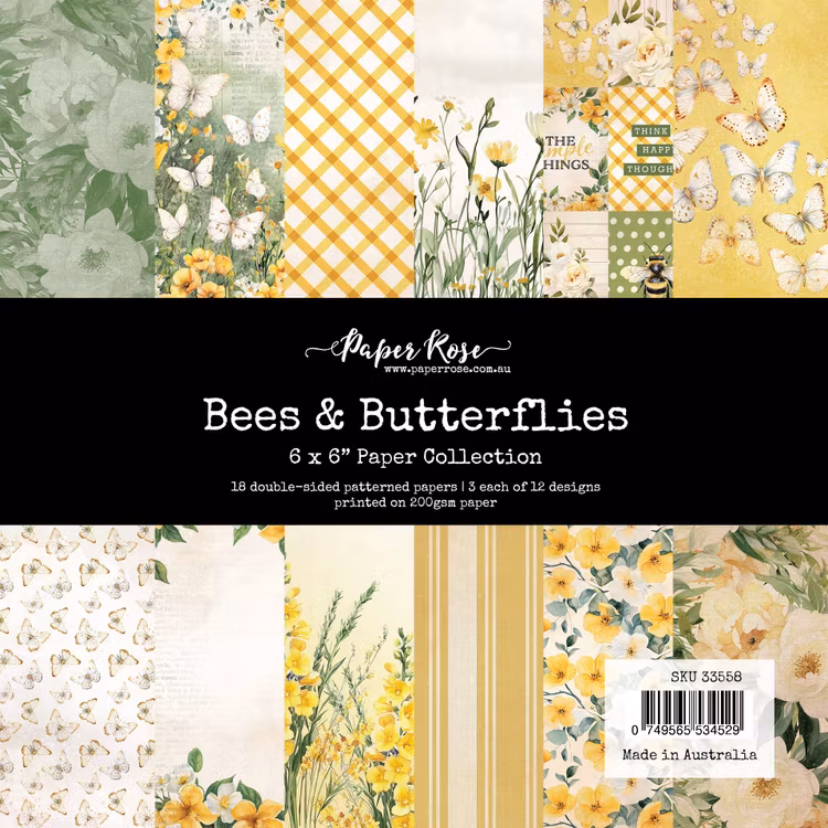 Bees & butterflies - 6x6