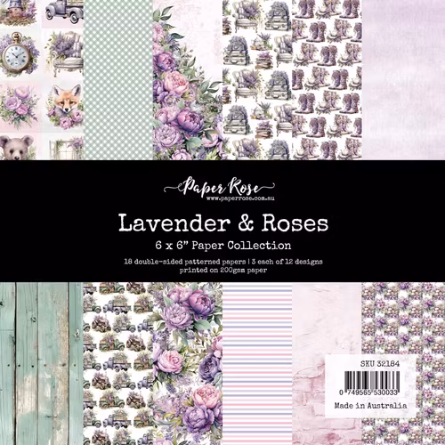 Lavender & roses - 6x6
