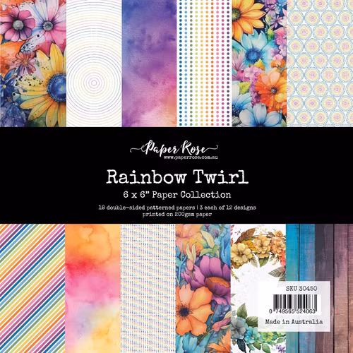 Rainbow twirl - 6x6
