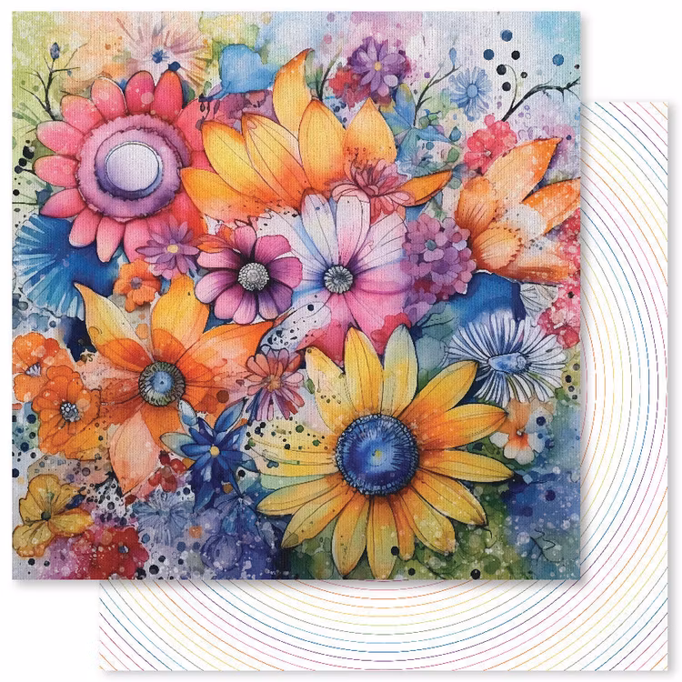 Rainbow twirl - 6x6