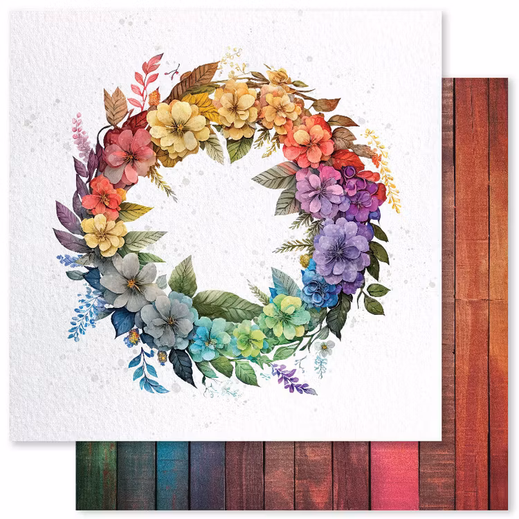 Rainbow twirl - 6x6