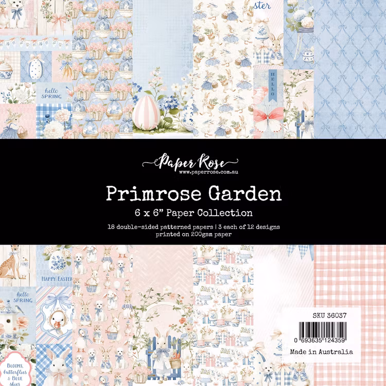 Paper Rose Studio - Primrose garden Easter - 6x6