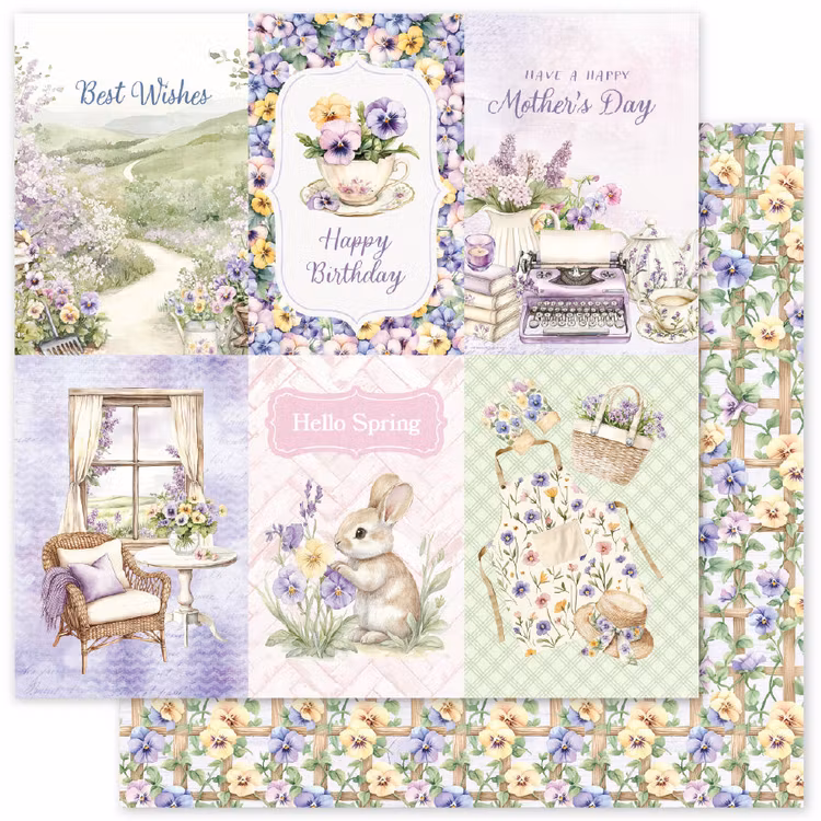 Paper Rose Studio - Petals & pansies - 6x6