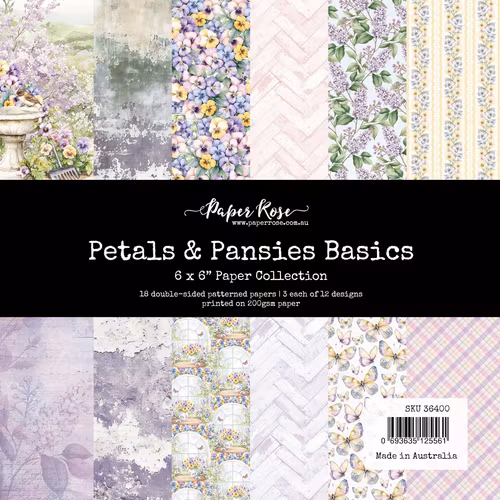 Paper Rose Studio - Petals & pansies Basics - 6x6