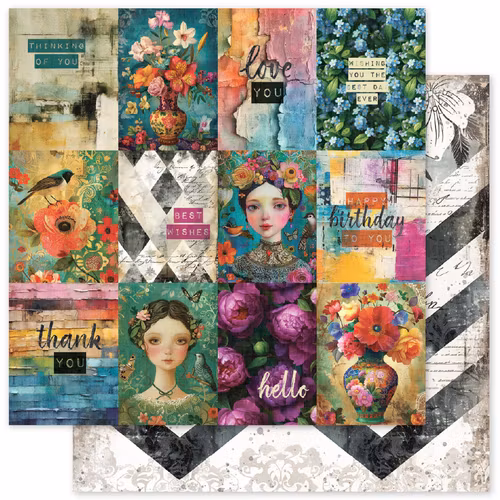 Paper Rose Studio - Portraits In Bloom - A - 12x12