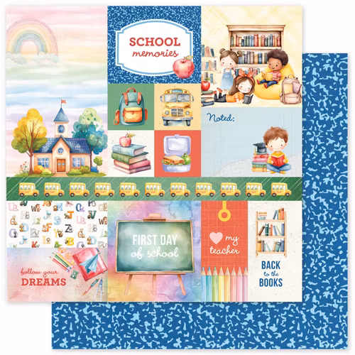 Paper Rose Studio - School Days - A - 12x12