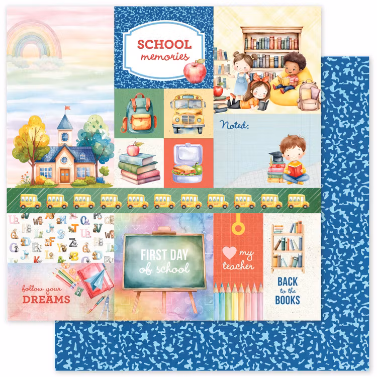 Paper Rose Studio - School Days - A - 12x12
