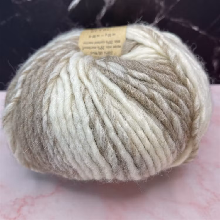 ECO Twin ull, 50g/80m - 2018 - Vit/brun
