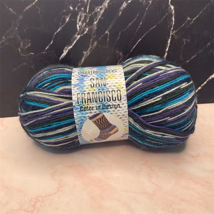 San Francisco, 100g/400m - 207 - Blå/Vit/Grön/Lila