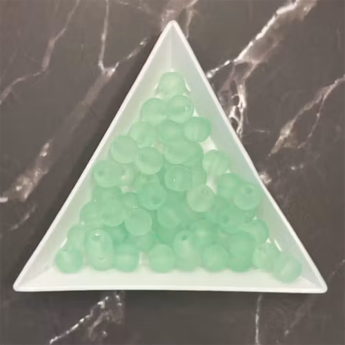 Glas, 6mm, matt grön - 50st
