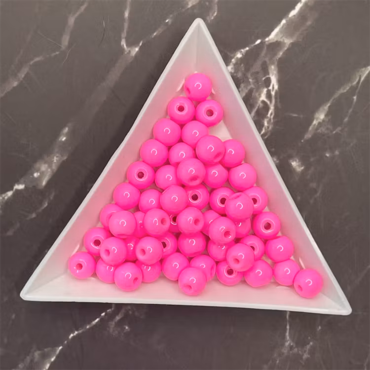 Glas, 6mm, rosa - 50st