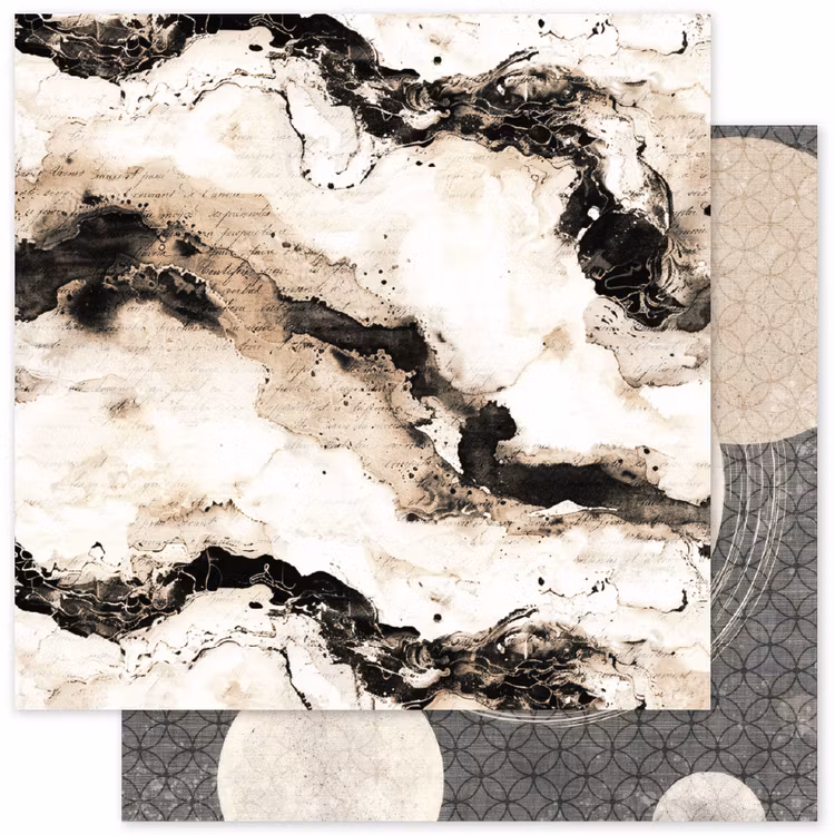Paper Rose Studio - Ink & Ivory Basics - C - 12x12
