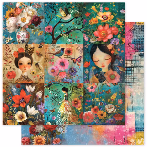 Paper Rose Studio - Portraits In Bloom - C - 12x12