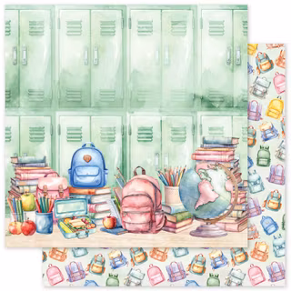 Paper Rose Studio - School Days - B - 12x12